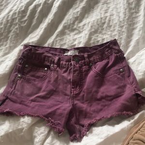 Purple free people shorts